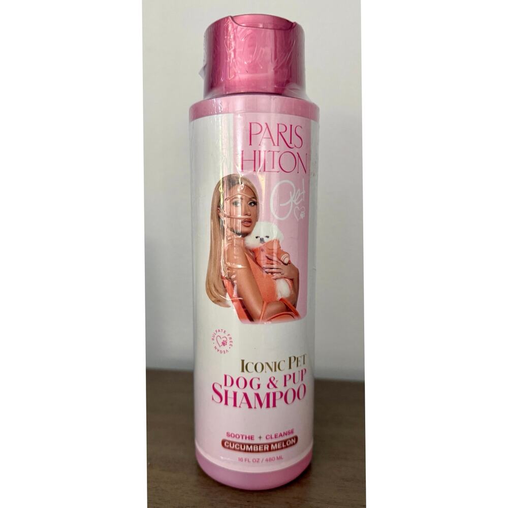 Paris Hilton Dog & Pup Shampoo Cucumber Melon Coconut Oil Aloe Vera 16oz Groomin
